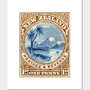 Vintage New Zealand Stamp Design Posters and Art